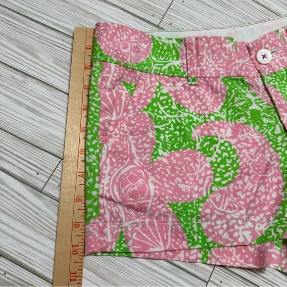 LILLY PULITZER THE WALSH SHORT 2 GREEN/PINK PREPPY VACATION RESORTWEAR - Picture 9 of 11